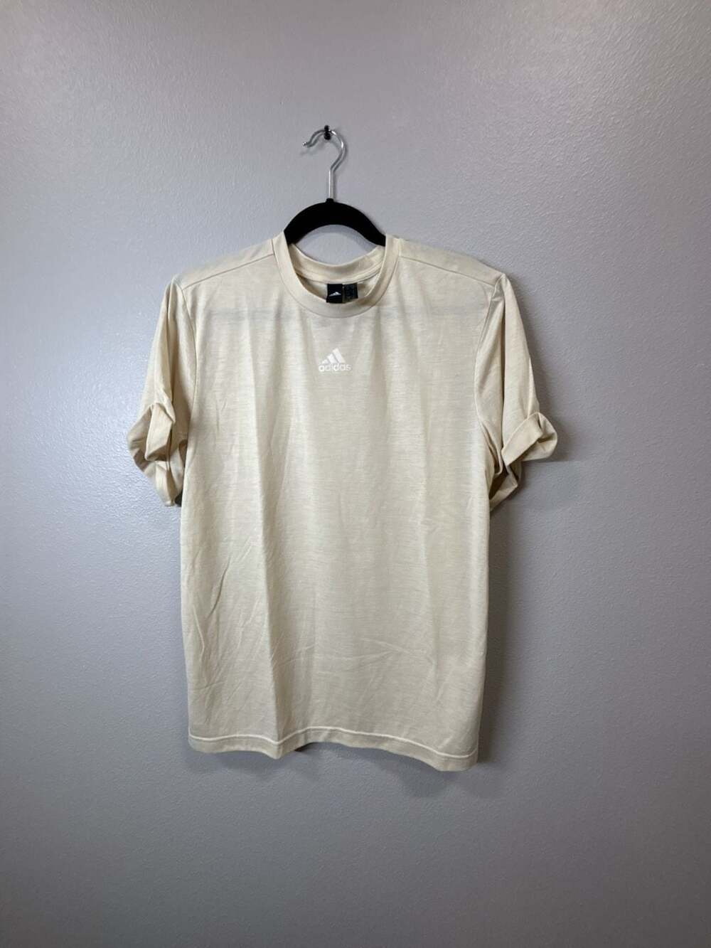 Adidas Sportswear T-Shirt Size S Ivory Short Sleeve Training